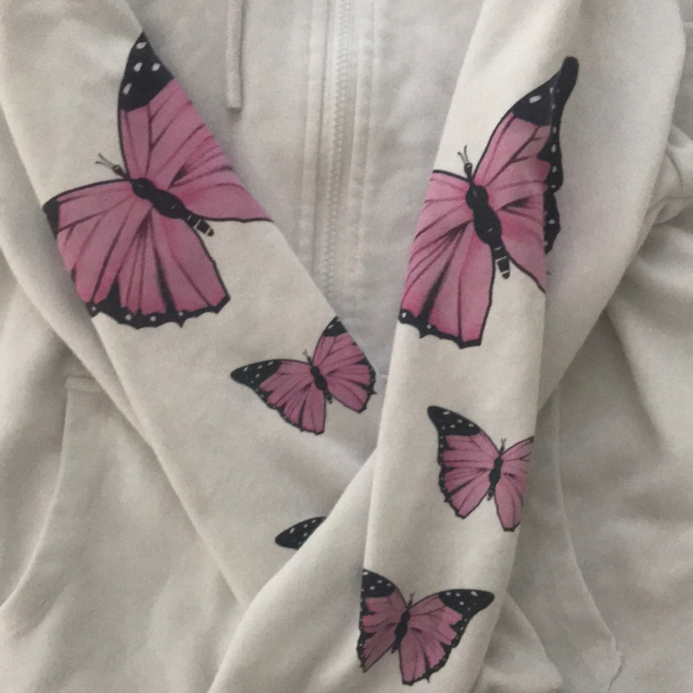 Butterfly zip up hoodie